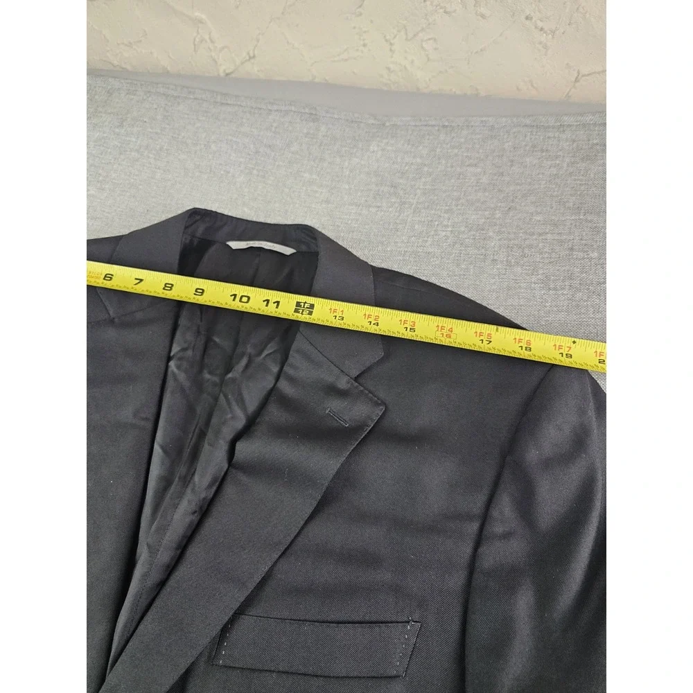 Canali 1934 Blazer Mens 46 R Black Wool Suit Jacket Designer Italy